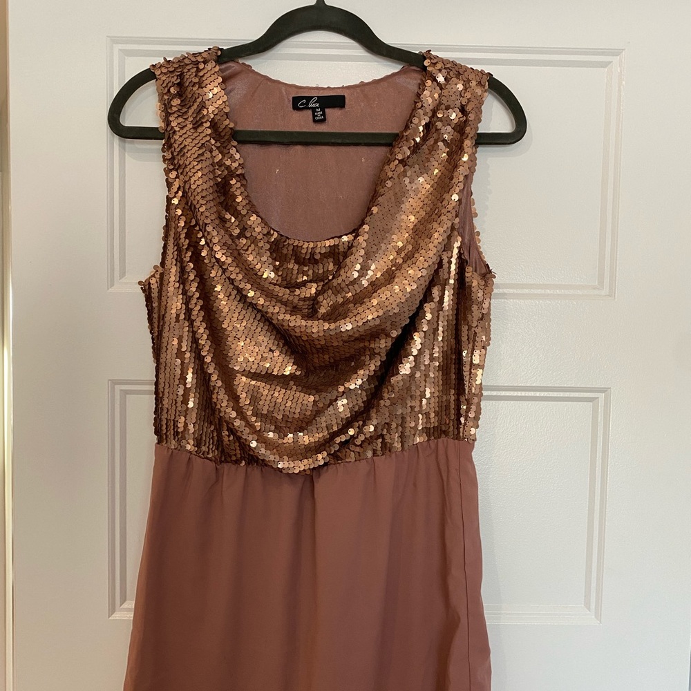 C. Luce Pink Sequin Dress Size Medium